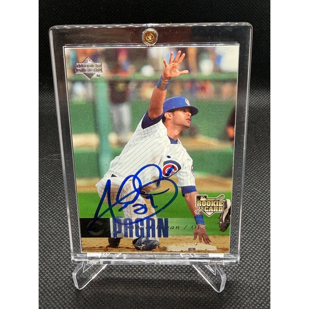 2006 Upper Deck Angel Pagan Chicago Cubs Signed Rookie Card 911 Blue Autograph